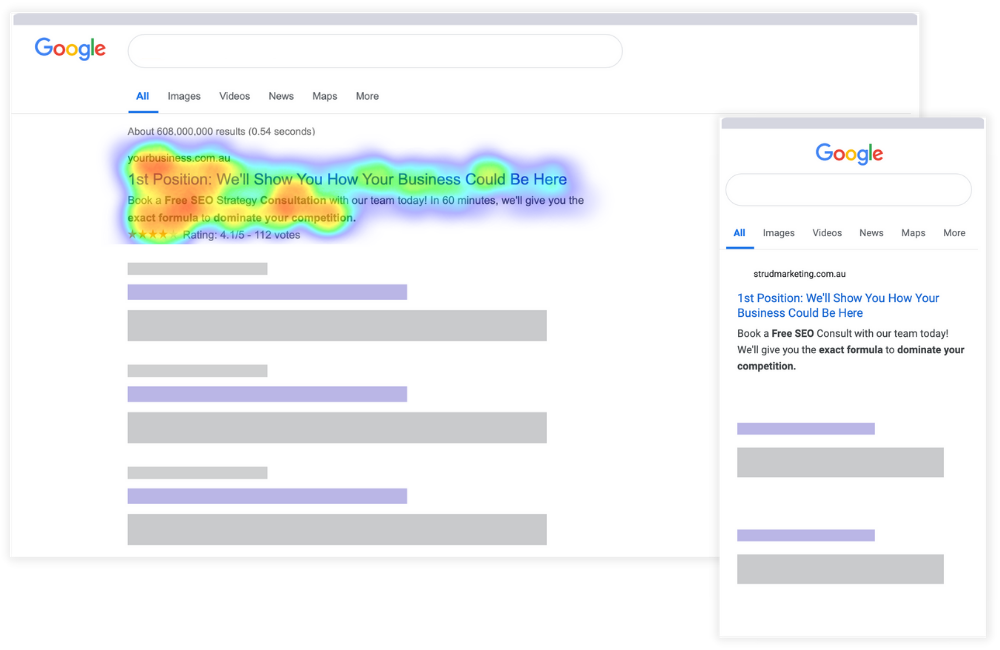 STRUD Marketing SEO Results